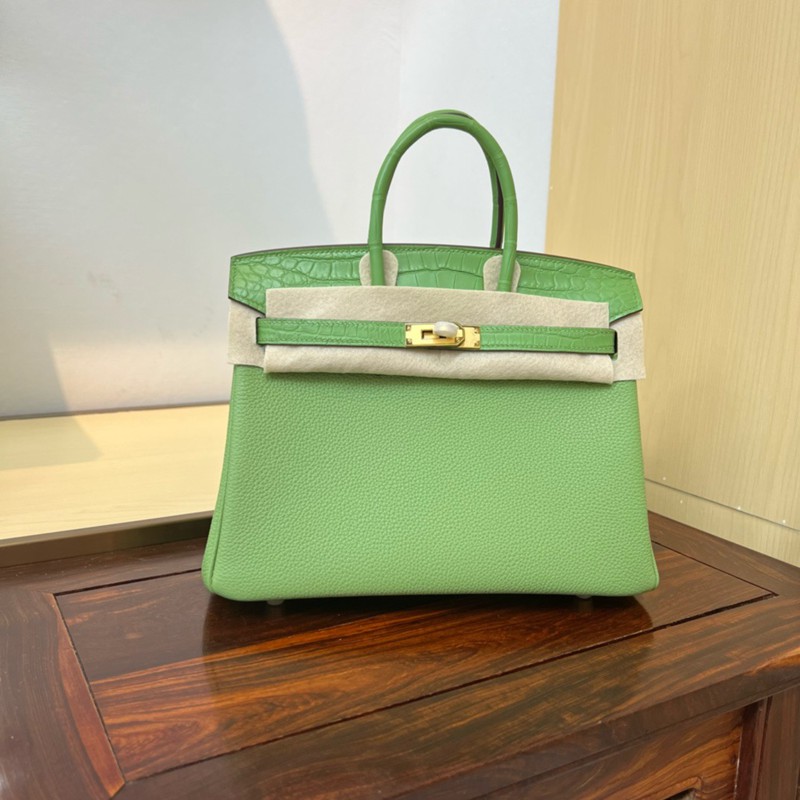 Hermes Birkin Touch Bag 25cm Togo and Niloticus Crocodile Leather 09