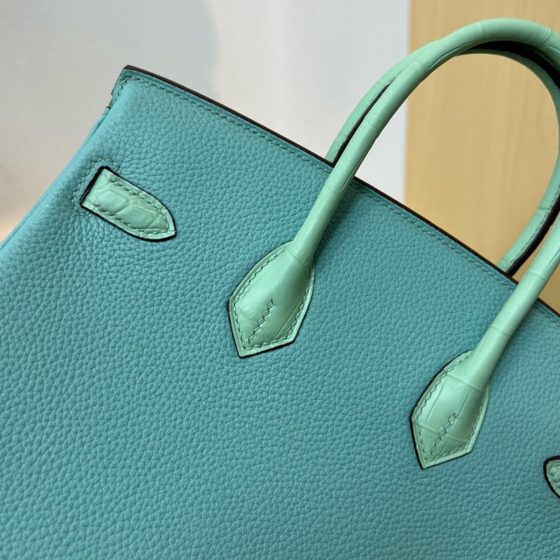 Hermes Birkin Touch Bag 25cm Togo and Niloticus Crocodile Leather