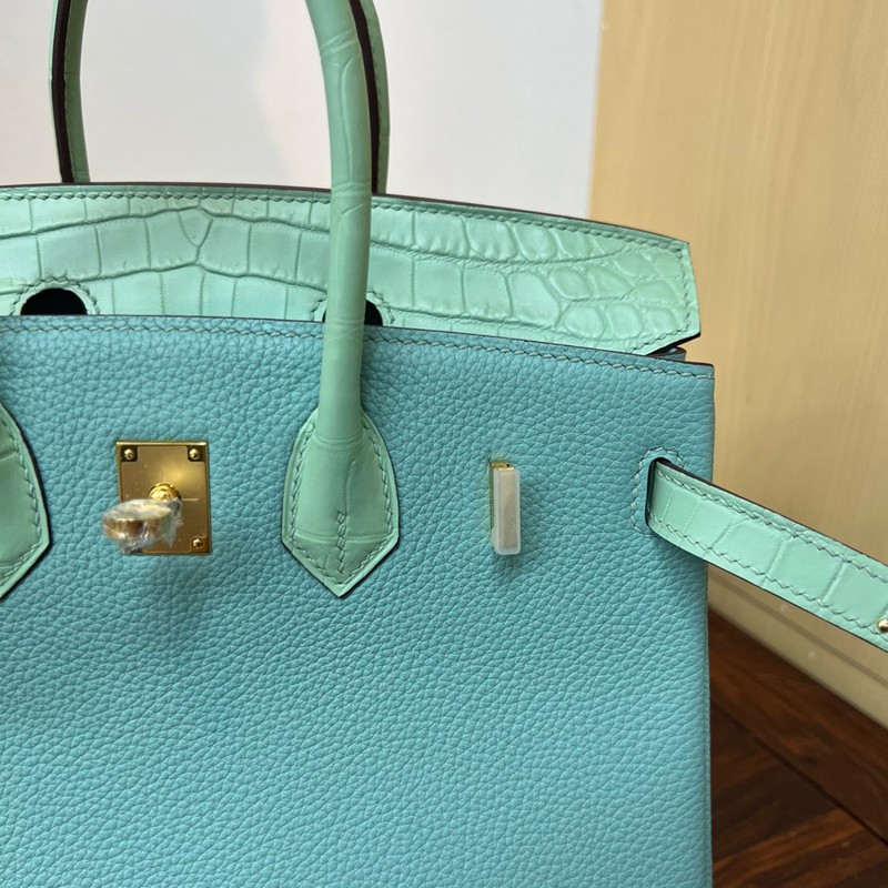 Hermes Birkin Touch Bag 25cm Togo and Niloticus Crocodile Leather