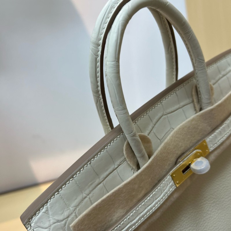 Hermes Birkin Touch Bag 25cm Togo and Niloticus Crocodile Leather