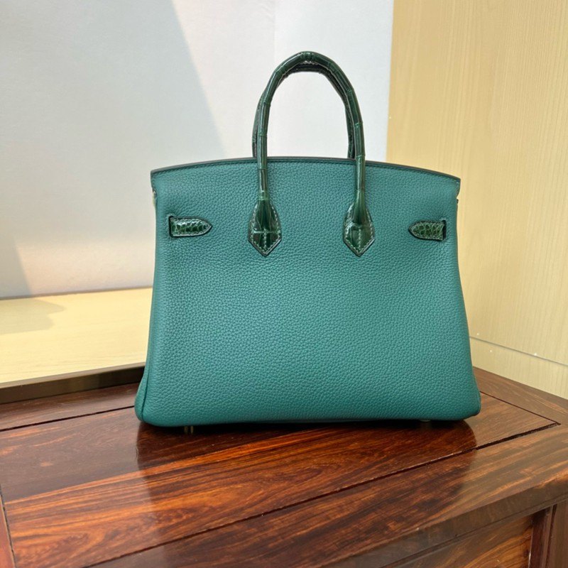 Hermes Birkin Touch Bag 25cm Togo and Niloticus Crocodile Leather