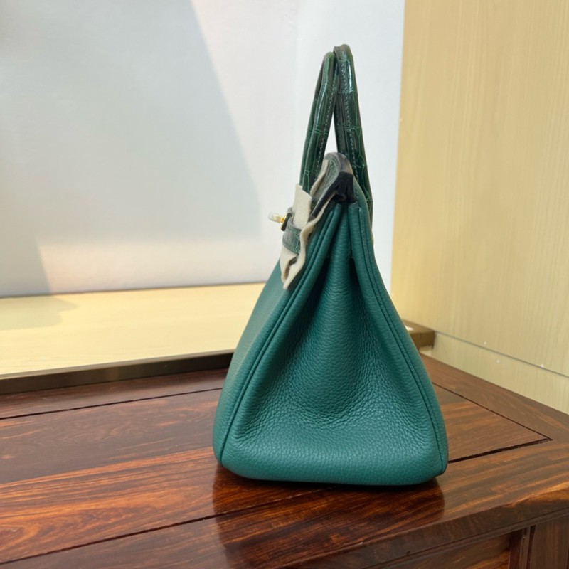 Hermes Birkin Touch Bag 25cm Togo and Niloticus Crocodile Leather