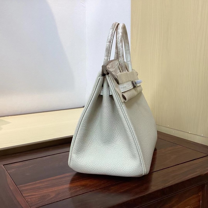 Hermes Birkin Touch Bag 25cm Togo and Niloticus Crocodile Leather