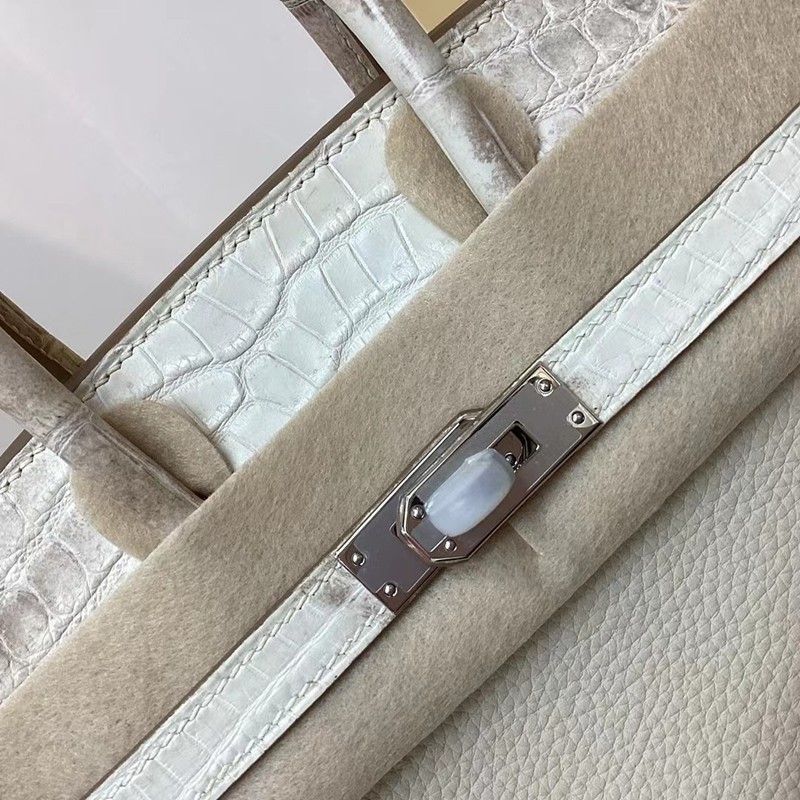Hermes Birkin Touch Bag 25cm Togo and Niloticus Crocodile Leather