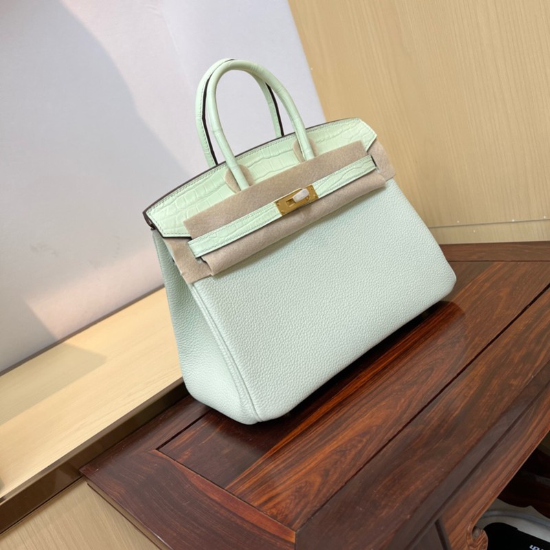 Hermes Birkin Touch Bag 25cm Togo and Niloticus Crocodile Leather