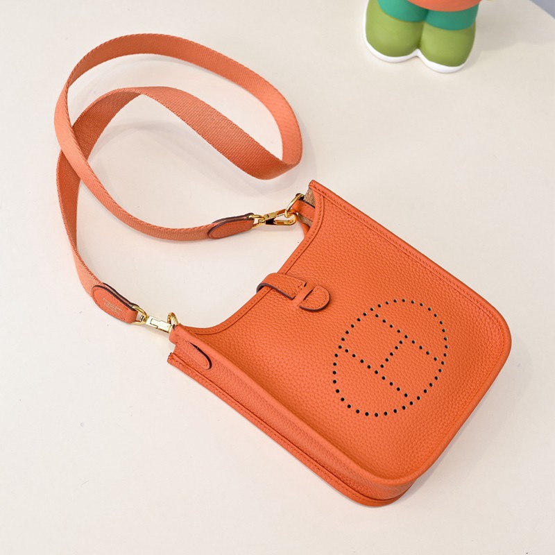 Hermes Evelyne Mini 17cm Bag TC Clemence Leather