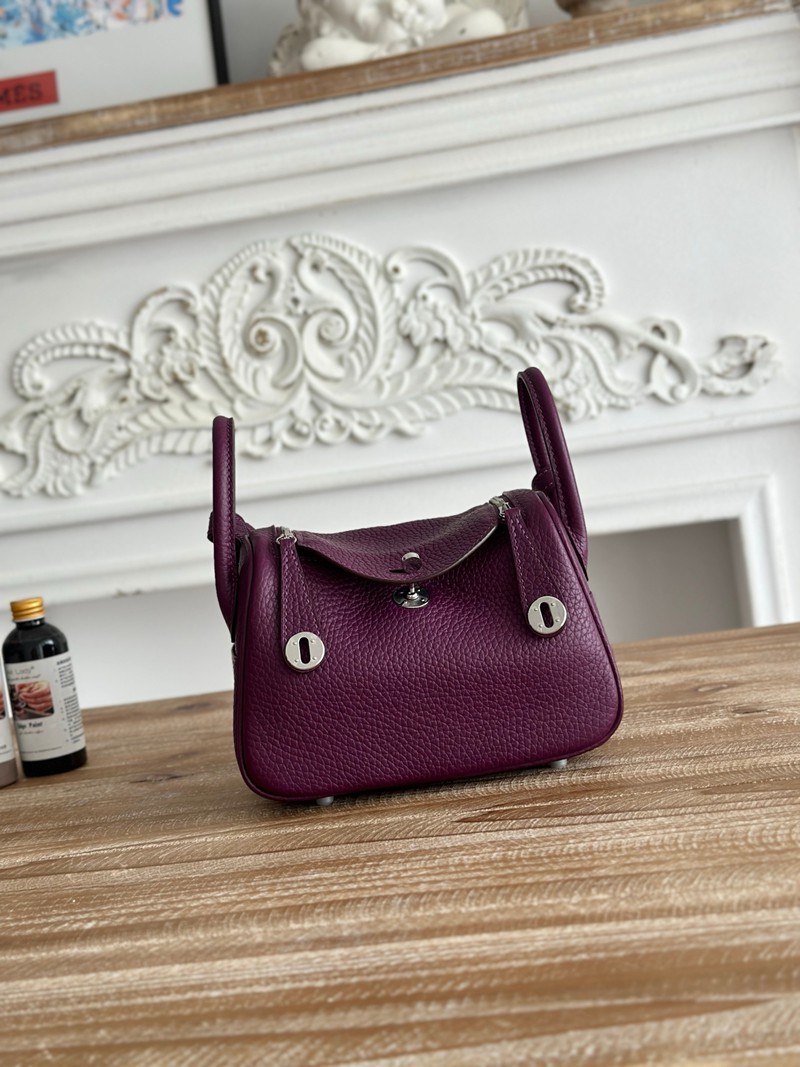 Hermes Lindy Mini 19cm Bag Taurillon Clemence Leather 27