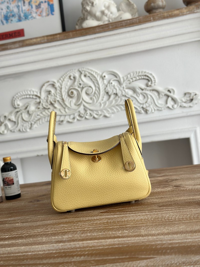 Hermes Lindy Mini 19cm Bag Taurillon Clemence Leather 34