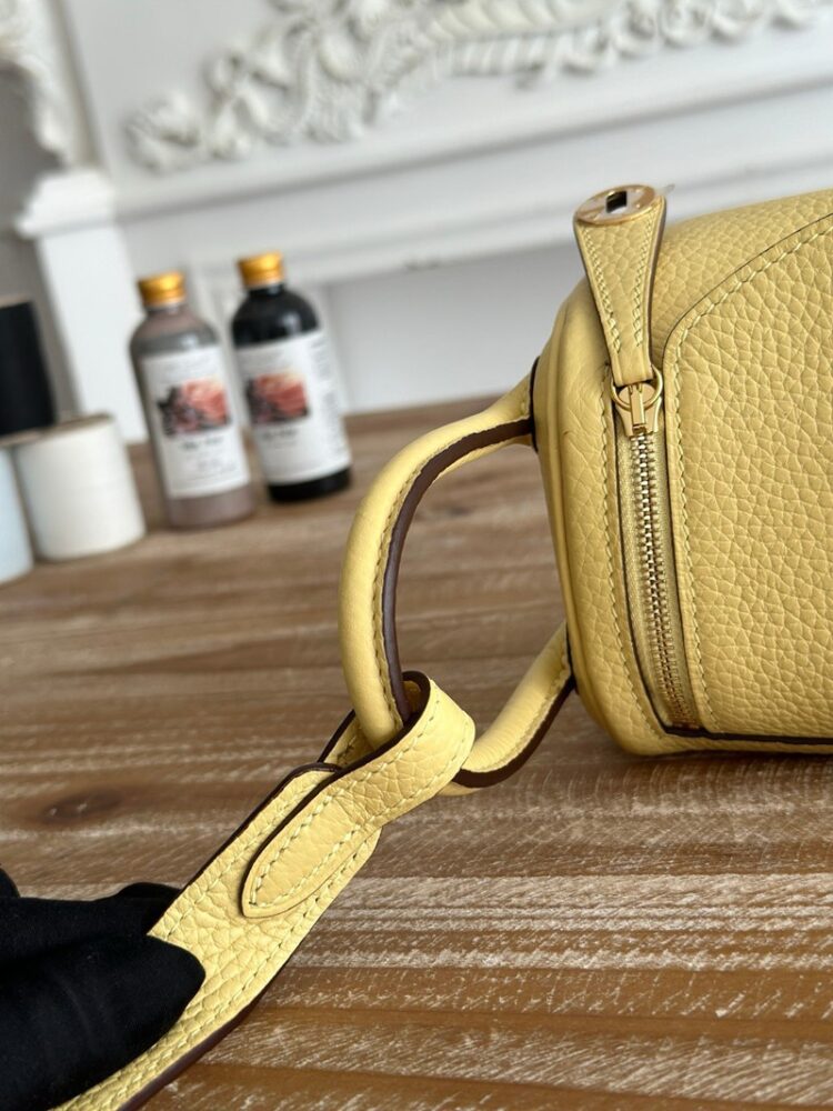 Hermes Lindy Mini 19cm Bag Taurillon Clemence Leather