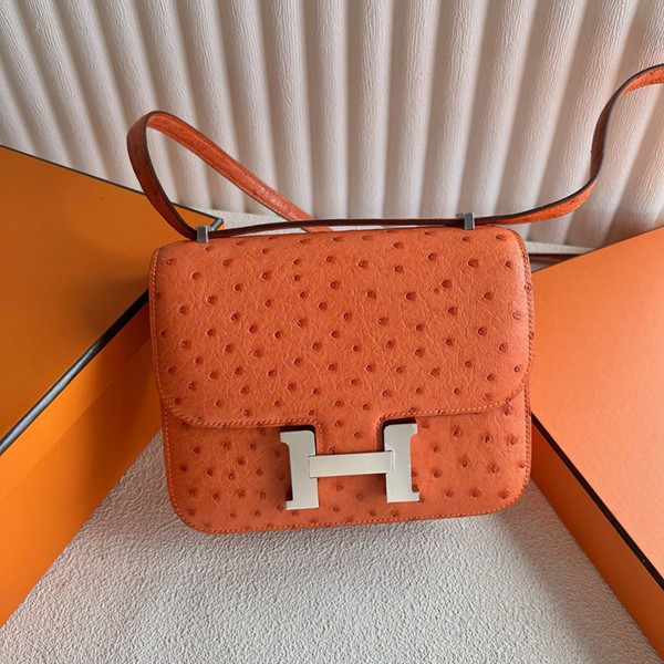 Hermes Mini Constance 19 Bag Ostrich Leather 09