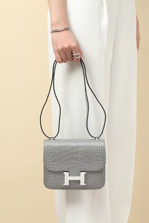 Hermes Mini Constance 19 Bag Niloticus Crocodile Leather 06