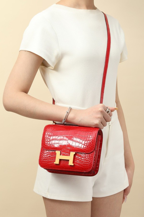 Hermes Mini Constance 19 Bag Niloticus Crocodile Leather 10