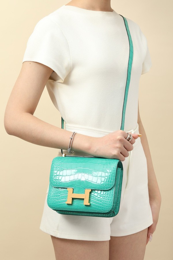 Hermes Mini Constance 19 Bag Niloticus Crocodile Leather 09