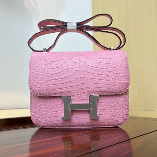 Hermes Mini Constance 19 Bag Shiny Alligator Crocodile 23