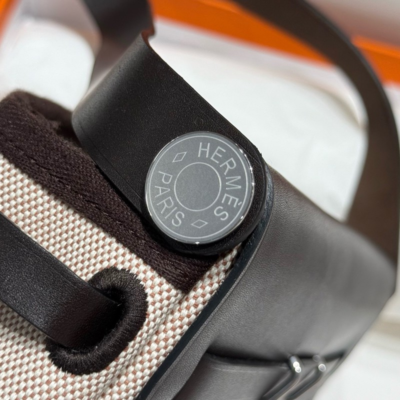 Hermes Mini Herbag Bag 20cm Canvas and Calfskin Leather