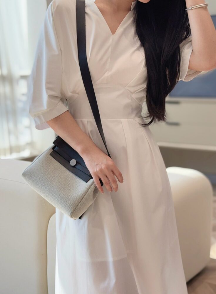 Hermes Mini Herbag Bag 20cm Canvas and Calfskin Leather