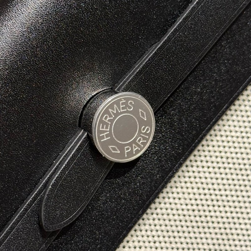 Hermes Mini Herbag Bag 20cm Canvas and Calfskin Leather