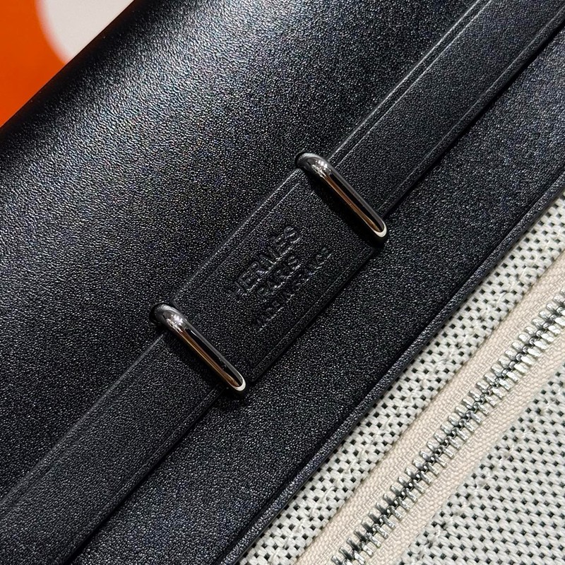 Hermes Mini Herbag Bag 20cm Canvas and Calfskin Leather