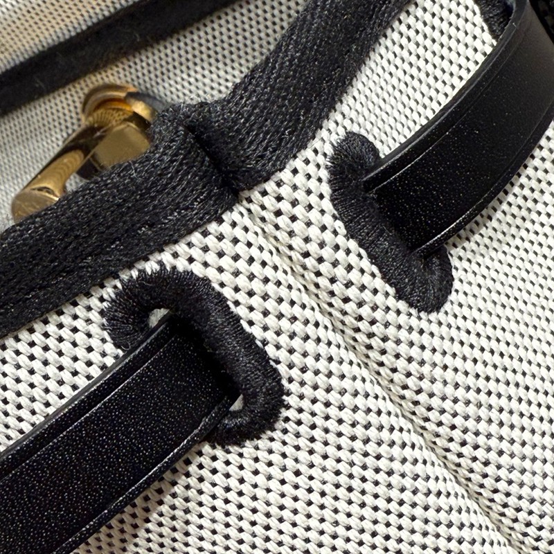 Hermes Mini Herbag Bag 20cm Canvas and Calfskin Leather