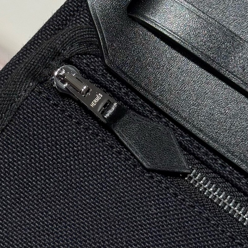 Hermes Mini Herbag Bag 20cm Canvas and Calfskin Leather