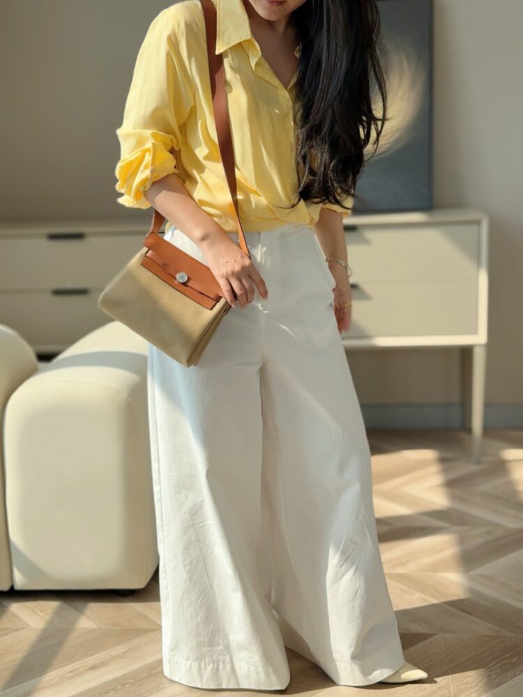 Hermes Mini Herbag Bag 20cm Canvas and Calfskin Leather