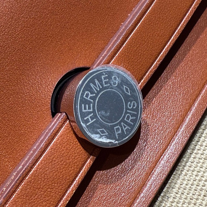 Hermes Mini Herbag Bag 20cm Canvas and Calfskin Leather