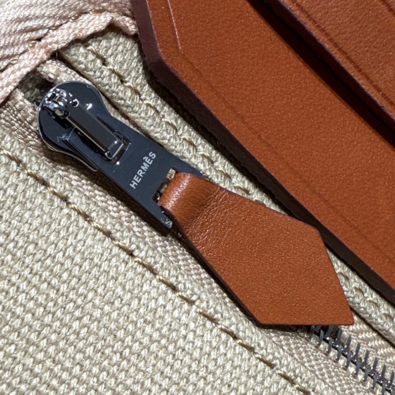 Hermes Mini Herbag Bag 20cm Canvas and Calfskin Leather