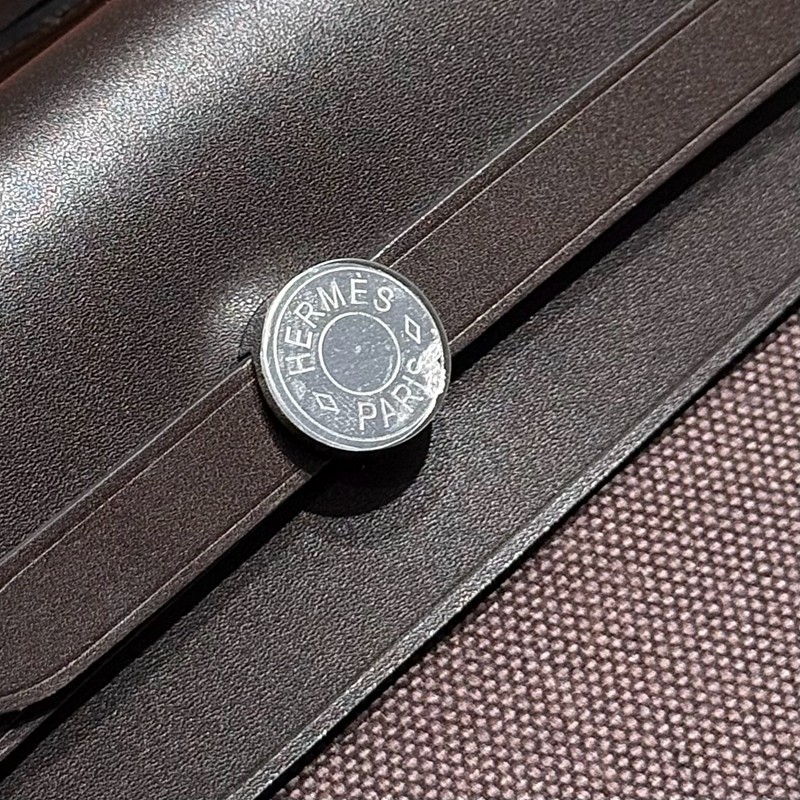 Hermes Mini Herbag Bag 20cm Canvas and Calfskin Leather