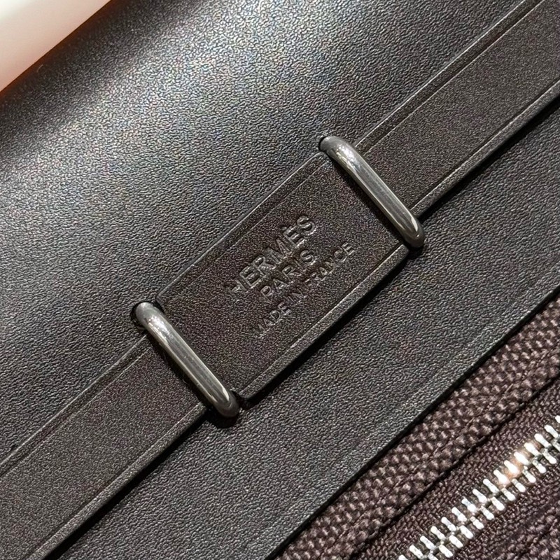 Hermes Mini Herbag Bag 20cm Canvas and Calfskin Leather