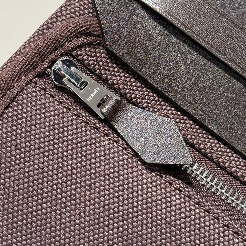 Hermes Mini Herbag Bag 20cm Canvas and Calfskin Leather