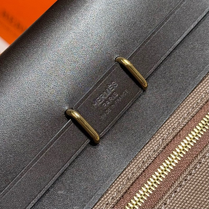 Hermes Mini Herbag Bag 20cm Canvas and Calfskin Leather