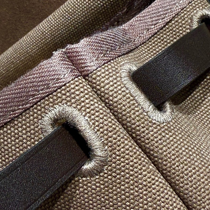 Hermes Mini Herbag Bag 20cm Canvas and Calfskin Leather