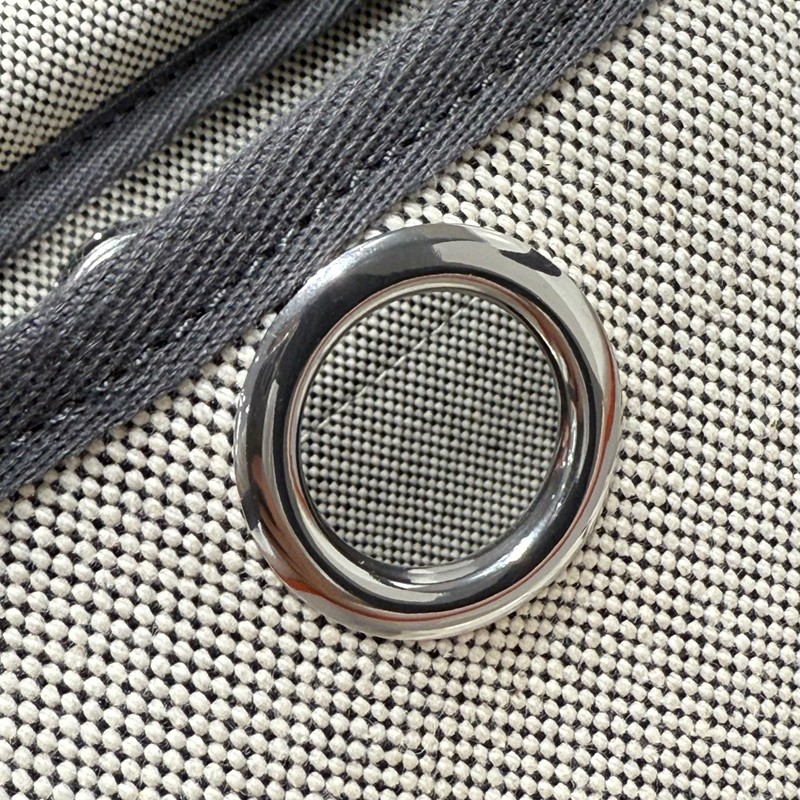 Hermes Mini Herbag Bag 20cm Canvas and Calfskin Leather