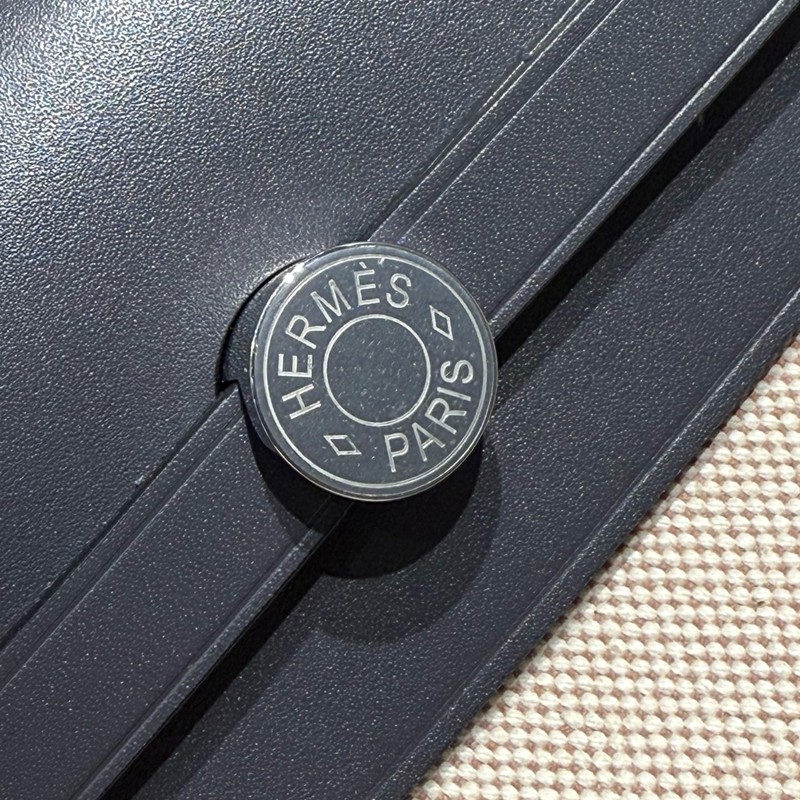 Hermes Mini Herbag Bag 20cm Canvas and Calfskin Leather