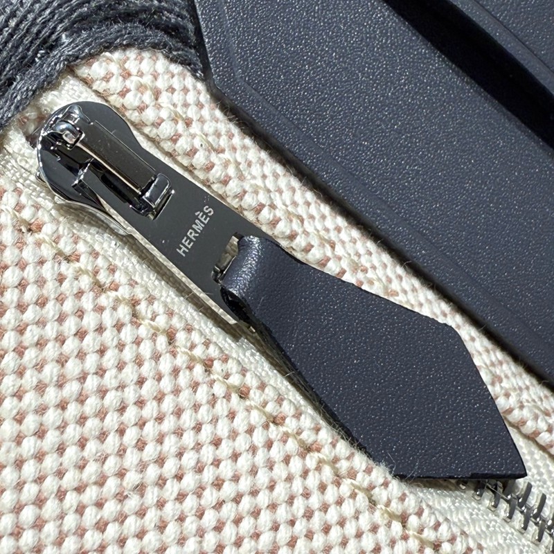 Hermes Mini Herbag Bag 20cm Canvas and Calfskin Leather