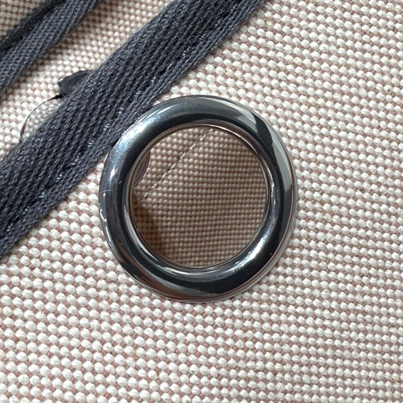 Hermes Mini Herbag Bag 20cm Canvas and Calfskin Leather