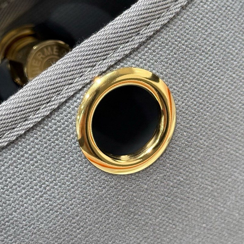 Hermes Mini Herbag Bag 20cm Canvas and Calfskin Leather