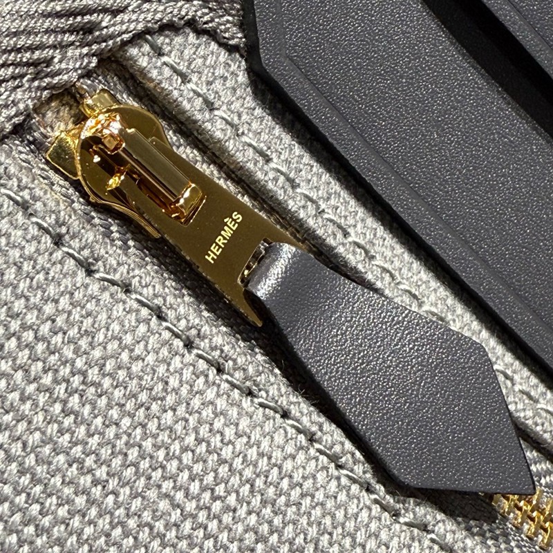 Hermes Mini Herbag Bag 20cm Canvas and Calfskin Leather