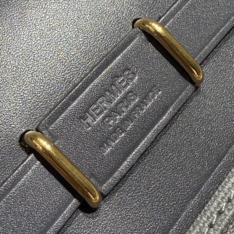 Hermes Mini Herbag Bag 20cm Canvas and Calfskin Leather