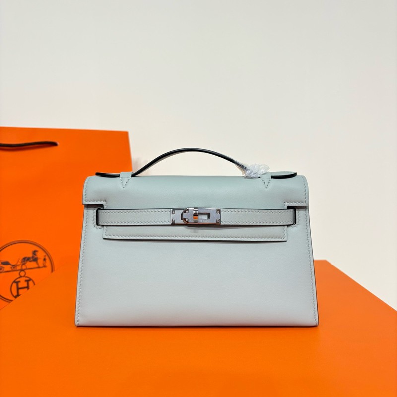 Hermes Mini Kelly 22 Pochette Bag Swift GHW 02