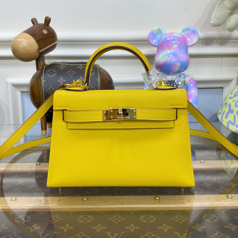 Hermes Mini Kelly II Bag 19cm Original Calfskin Leather 04