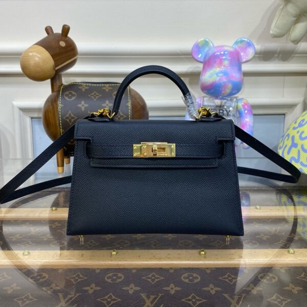 Hermes Mini Kelly II Bag 19cm Original Calfskin Leather 07
