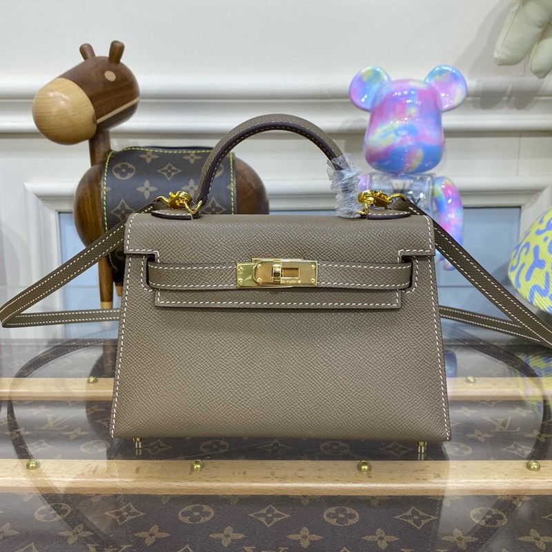 Hermes Mini Kelly II Bag 19cm Original Calfskin Leather 09