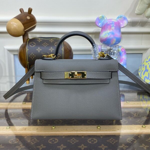 Hermes Mini Kelly II Bag 19cm Original Calfskin Leather 10