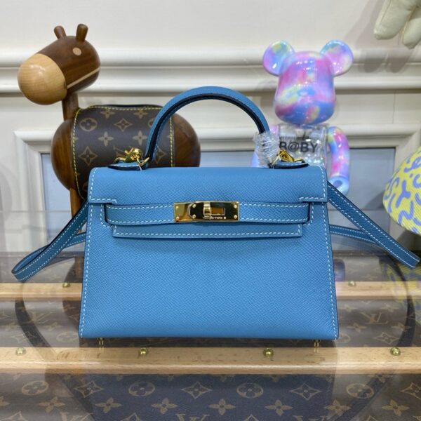 Hermes Mini Kelly II Bag 19cm Original Calfskin Leather 13