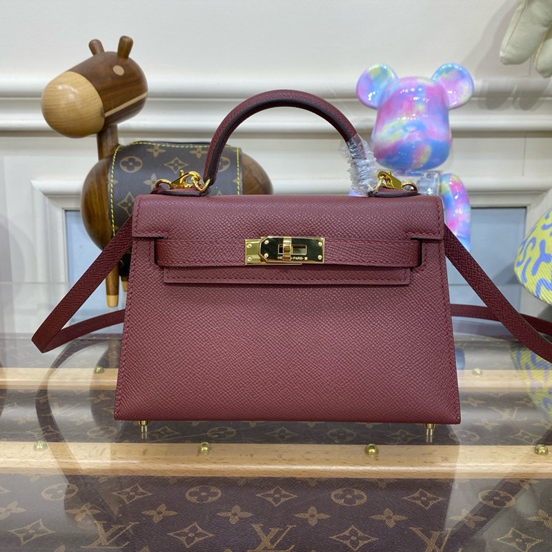 Hermes Mini Kelly II Bag 19cm Original Calfskin Leather 16