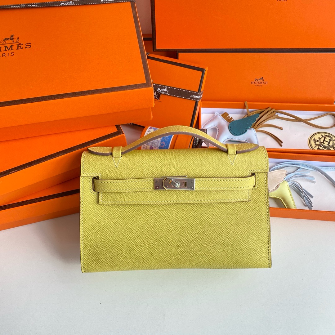 Hermes Mini Kelly Pochette Bag 22cm Epsom Leather 16 – Hermès Kelly Luxury Handbag