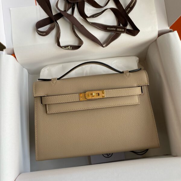 Hermes Mini Kelly Pochette Bag 22cm Epsom Leather 28